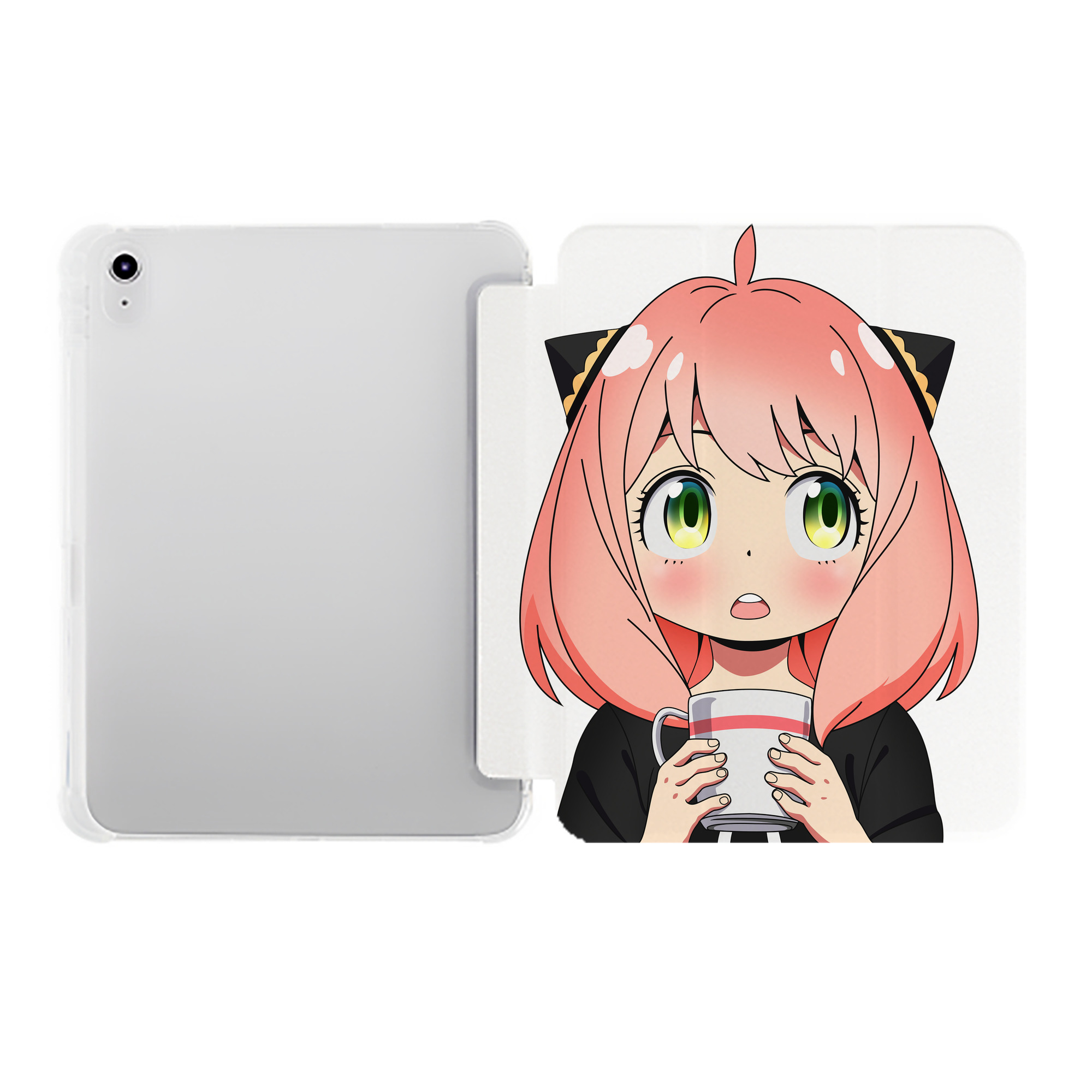 （画像用） SPY×FAMILY间谍家家酒 IPad ケース ペン収納付き 三つ折りスタンド PUレザー×シリコン 対応機種9.5/10.5/10.9インチ